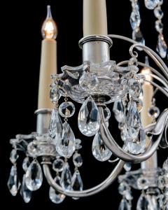  Thomas F C Osler A SMALL SILVERED CHANDELIER ATTRIBUTED TO F C OSLER - 4455678
