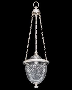  Thomas F C Osler A VICTORIAN SILVER MOUNTED DIAMOND CUT GLASS HALL LANTERN BY F C OSLER - 4595853