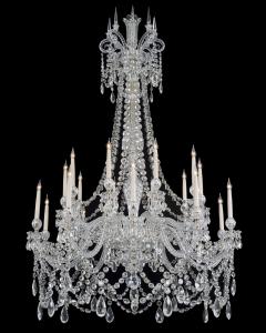  Thomas F C Osler AN IMPORTANT TWENTY LIGHT CUT CRYSTAL CHANDELIER BY F C OSLER - 3795390