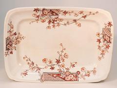  Thomas Forester Sons Antique Sultan Brown Transferware Platter - 174916