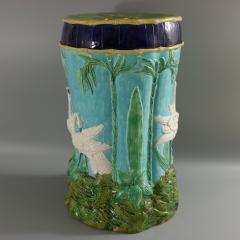  Thomas Forester Sons Thomas Forester Majolica Stork Garden Seat - 3212162