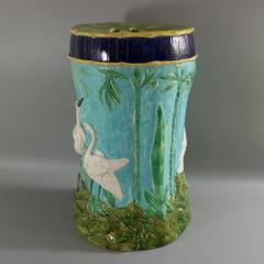  Thomas Forester Sons Thomas Forester Majolica Stork Garden Seat - 3212163