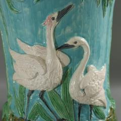 Thomas Forester Sons Thomas Forester Majolica Stork Garden Seat - 3212165
