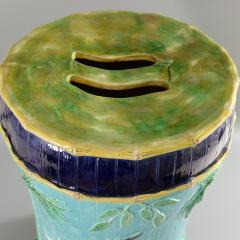  Thomas Forester Sons Thomas Forester Majolica Stork Garden Seat - 3212169