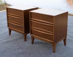  Thomasville Furniture Expertly Restored Pair of Thomasville Tiki Nightstands Sculptured Walnut 1970s - 3910257