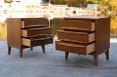  Thomasville Furniture Expertly Restored Pair of Thomasville Tiki Nightstands Sculptured Walnut 1970s - 3910258