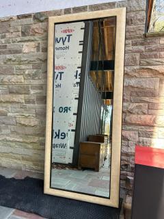  Thomasville Furniture Huge Vintage Faux Shagreen Floor Mirror Mid Century - 4589176