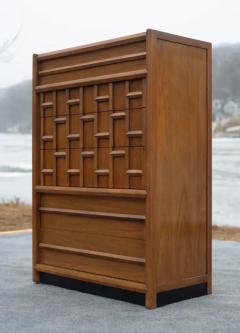  Thomasville Furniture Rare Thomasville Carved Walnut Gentlemans Chest or Tall Dresser - 4033233