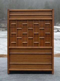  Thomasville Furniture Rare Thomasville Carved Walnut Gentlemans Chest or Tall Dresser - 4033239