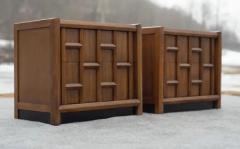  Thomasville Furniture Rare Thomasville Carved Walnut Nightstands or End Tables Dated 1966 - 4033226