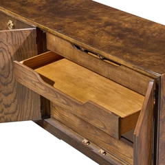  Thomasville Furniture Thomasville Mid Century Burlwood and Brass Credenza - 4704552