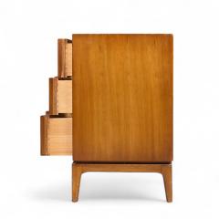  Thomasville Furniture Thomasville Mid Century Sculptural Arched Walnut and Burlwood Lowboy Dresser - 4264720