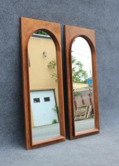  Thomasville Furniture Thomasville Sculptural Acrhed Pair of Wall Mirrors in Walnut Olive Burl - 3663091