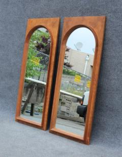  Thomasville Furniture Thomasville Sculptural Acrhed Pair of Wall Mirrors in Walnut Olive Burl - 3663102