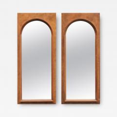  Thomasville Furniture Thomasville Sculptural Acrhed Pair of Wall Mirrors in Walnut Olive Burl - 3663603