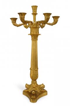  Thomiere Paris Pair of French Louis XVI Bronze Dore Column Candelabras - 4200584