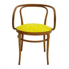  Thonet 209 Thonet Mid Century Birchwood Yellow Upholstery Chairs Germany 1900 - 1039287