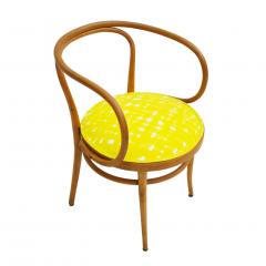  Thonet 209 Thonet Mid Century Birchwood Yellow Upholstery Chairs Germany 1900 - 1039294