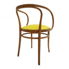  Thonet 209 Thonet Mid Century Birchwood Yellow Upholstery Chairs Germany 1900 - 1039295
