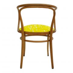  Thonet 209 Thonet Mid Century Birchwood Yellow Upholstery Chairs Germany 1900 - 1039296