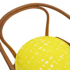  Thonet 209 Thonet Mid Century Birchwood Yellow Upholstery Chairs Germany 1900 - 1039299