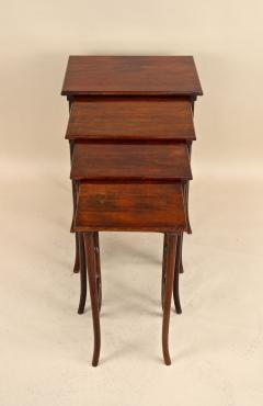  Thonet 20th Century Art Nouveau Bentwood Nesting Tables by Thonet Austria circa 1905 - 4392051