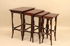  Thonet 20th Century Art Nouveau Bentwood Nesting Tables by Thonet Austria circa 1905 - 4392052