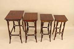  Thonet 20th Century Art Nouveau Bentwood Nesting Tables by Thonet Austria circa 1905 - 4392053