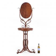  Thonet A Rare Thonet Bentwood Oak Shaving Stand Vanity with Mirror 19th C  - 4332997