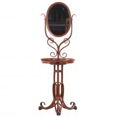  Thonet A Rare Thonet Bentwood Oak Shaving Stand Vanity with Mirror 19th C  - 4333001