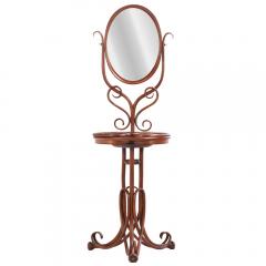  Thonet A Rare Thonet Bentwood Oak Shaving Stand Vanity with Mirror 19th C  - 4333226