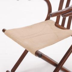  Thonet A pair of Thonet style folding sling chairs having downswept arms  - 3572522