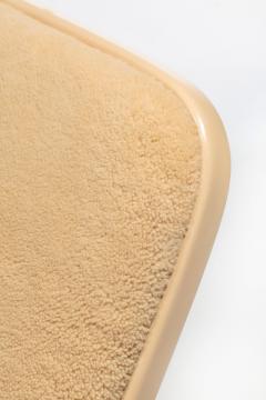  Thonet Art Deco Streamline Rocking Chair in Oatmeal Shearling Bleached Bentwood Arms - 4464806