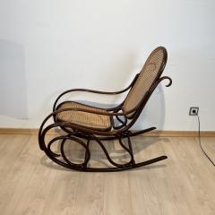  Thonet Art Nouveau Rocking Chair by Thonet Beech Weave Austria circa 1910 - 3170512