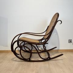  Thonet Art Nouveau Rocking Chair by Thonet Beech Weave Austria circa 1910 - 3170514