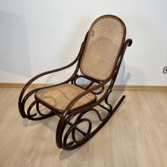  Thonet Art Nouveau Rocking Chair by Thonet Beech Weave Austria circa 1910 - 3170516