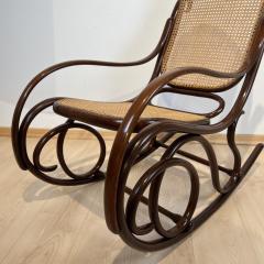  Thonet Art Nouveau Rocking Chair by Thonet Beech Weave Austria circa 1910 - 3170517