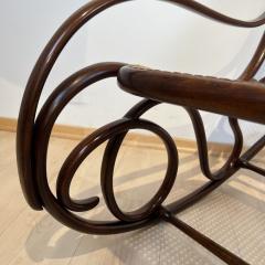  Thonet Art Nouveau Rocking Chair by Thonet Beech Weave Austria circa 1910 - 3170519