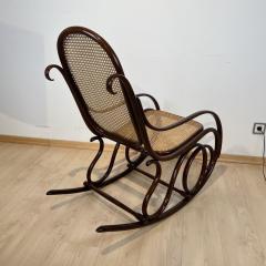  Thonet Art Nouveau Rocking Chair by Thonet Beech Weave Austria circa 1910 - 3170527