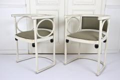  Thonet Art Nouveau Thonet Armchairs by Josef Hoffmann White Lacquered AT ca 1905 - 3404291