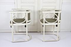  Thonet Art Nouveau Thonet Armchairs by Josef Hoffmann White Lacquered AT ca 1905 - 3404292