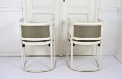  Thonet Art Nouveau Thonet Armchairs by Josef Hoffmann White Lacquered AT ca 1905 - 3404293