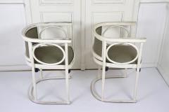  Thonet Art Nouveau Thonet Armchairs by Josef Hoffmann White Lacquered AT ca 1905 - 3404294