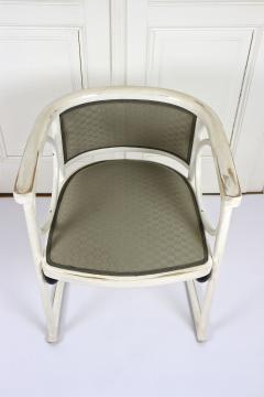  Thonet Art Nouveau Thonet Armchairs by Josef Hoffmann White Lacquered AT ca 1905 - 3404297