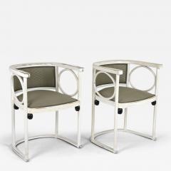  Thonet Art Nouveau Thonet Armchairs by Josef Hoffmann White Lacquered AT ca 1905 - 3406661