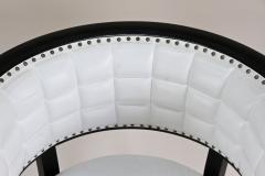  Thonet Black Thonet Armchair With White Leather Design Marcel Kammerer AT ca 1980 - 3370489