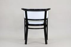  Thonet Black Thonet Armchair With White Leather Design Marcel Kammerer AT ca 1980 - 3370491