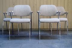  Thonet Four Aluminum and Chrome Thonet Armchairs from the Bonanza Casino circa 1970 - 570476