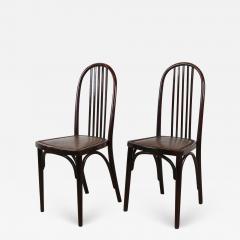 Thonet Pair Of Art Nouveau Thonet Chairs by Josef Hoffmann 1st edition CZ ca 1906 - 3373754