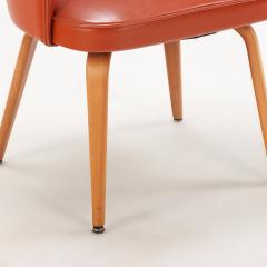  Thonet Pair of mid century modern labeled Thonet leather chairs having continuous arms - 3367375